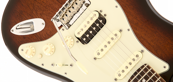 American Deluxe Mahogany Stratocaster controles