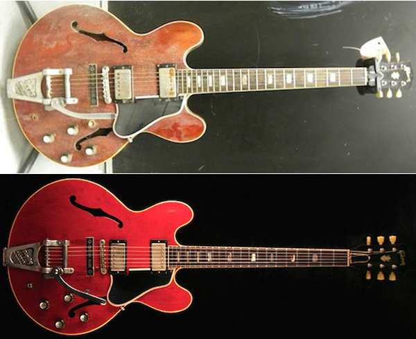 Rich Robinson ES-335 antes y después